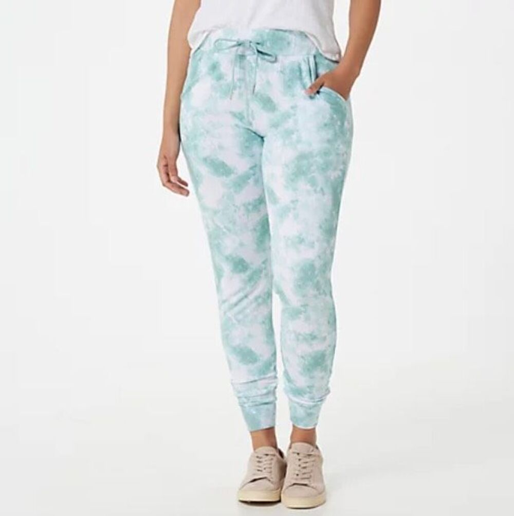 Koolaburra by UGG $78 Tie Dye Jogger Pants Green French Terry Women’s 1X NEW